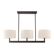 Hayworth 3-Light 42" Linear Chandelier in Bronze