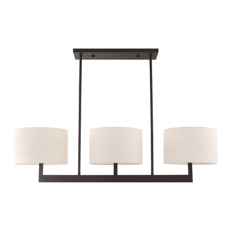 Hayworth 3-Light 42" Linear Chandelier in Bronze