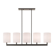 Hayworth 5-Light Linear Chandelier in Bronze