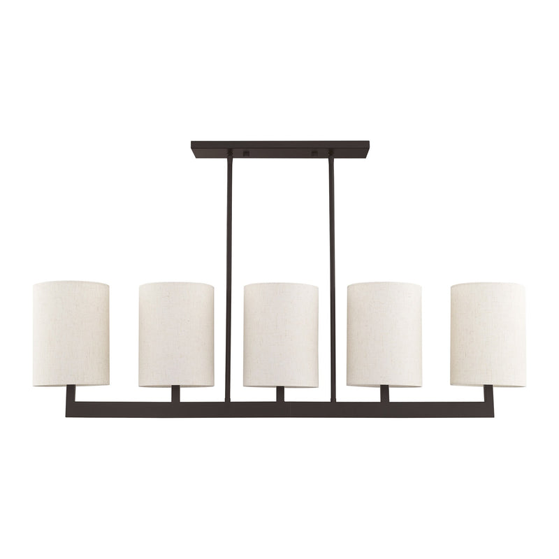 Hayworth 5-Light Linear Chandelier in Bronze