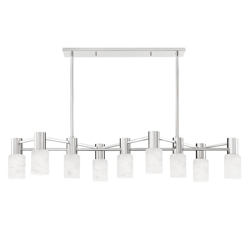Centerport 9-Light Linear Pendant in Polished Nickel