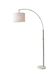 Bowery Arc Floor Lamp in Antique Brass