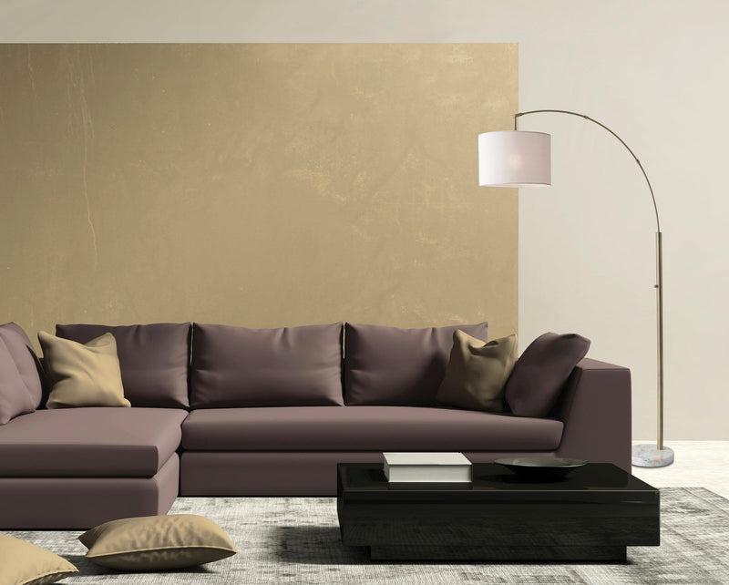 Bowery Arc Floor Lamp in Antique Brass