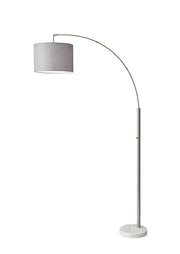 Bowery Arc Floor Lamp in Brushed Steel
