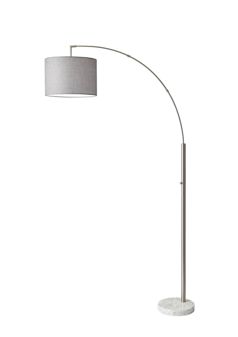 Bowery Arc Floor Lamp in Brushed Steel