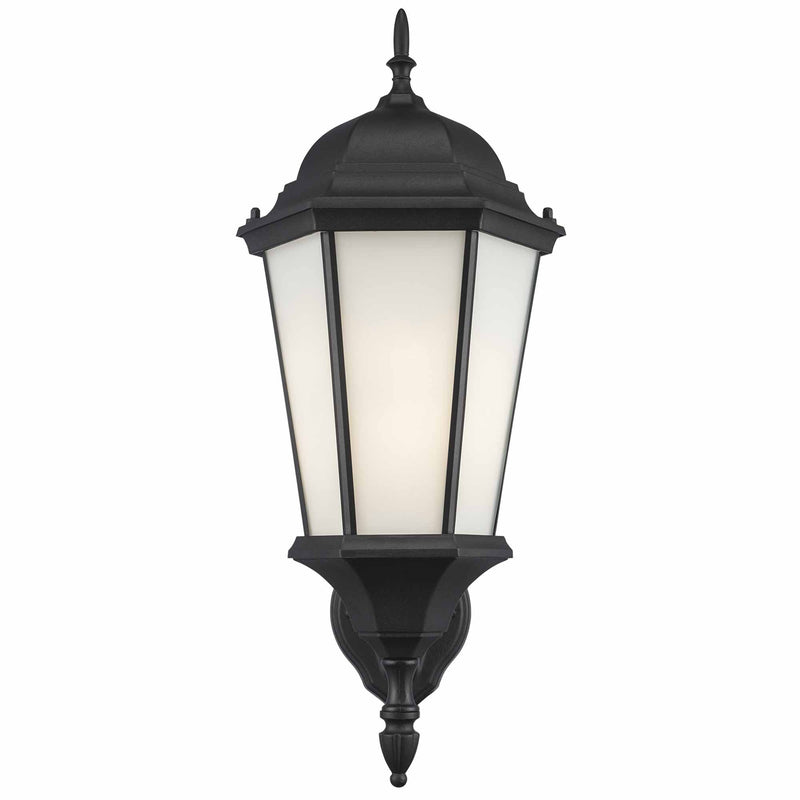 San Rafael 23" Outdoor Wall Lantern in Black / Frosted