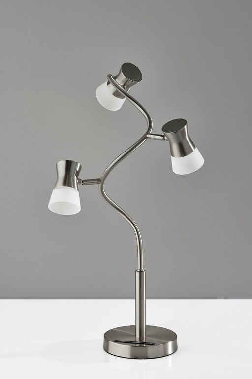 Cyrus LED Table Lamp in Brushed Steel