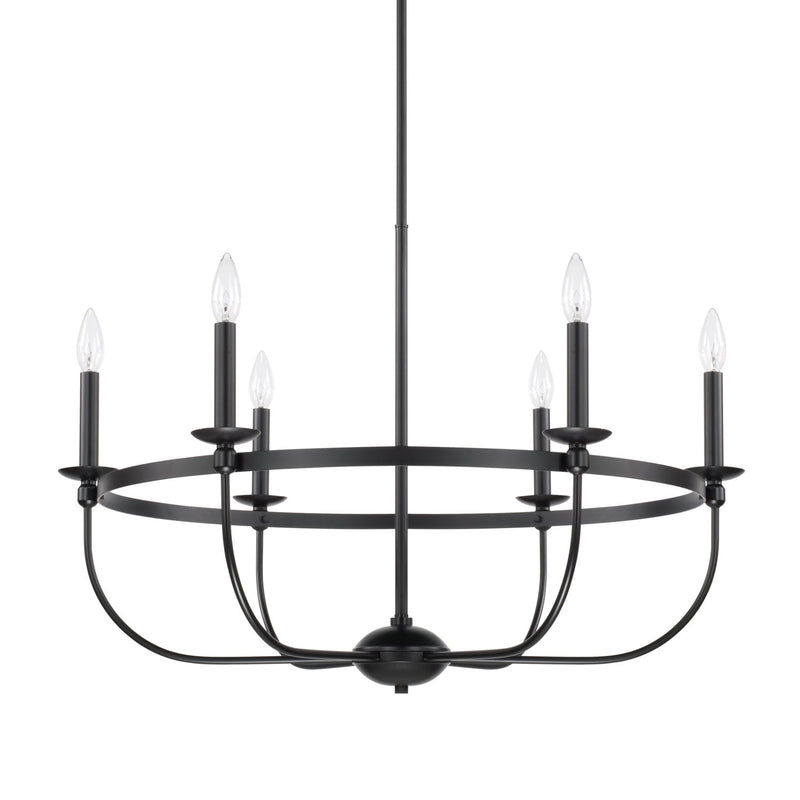 Rylann 6-Light Chandelier in Matte Black