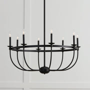 Rylann 8-Light Chandelier in Matte Black