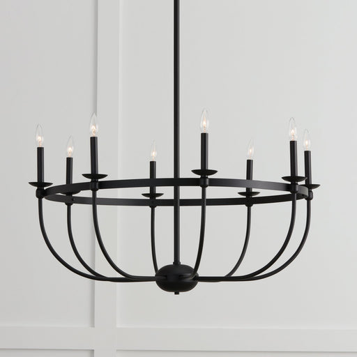 Rylann 8-Light Chandelier in Matte Black