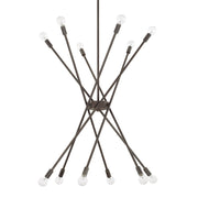 Kris 12-Light Chandelier in Nordic Grey