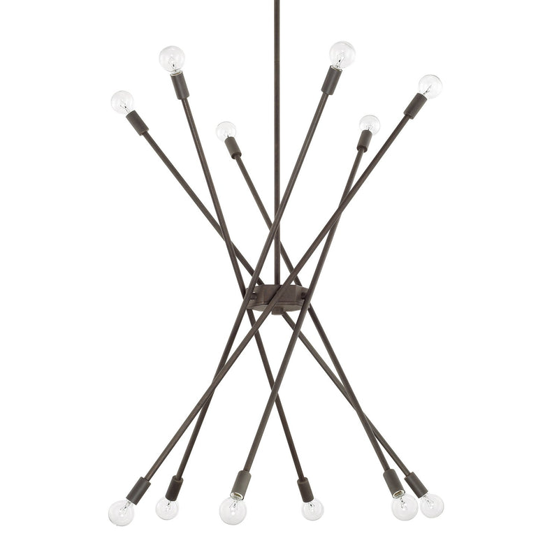 Kris 12-Light Chandelier in Nordic Grey