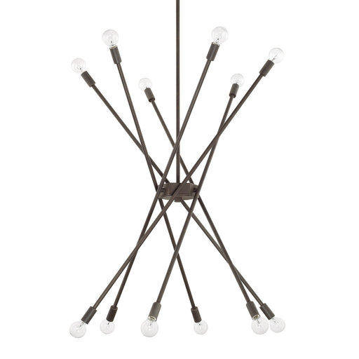Kris 12-Light Chandelier in Nordic Grey