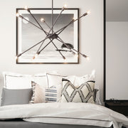 Kris 12-Light Chandelier in Nordic Grey