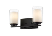 Willow 2 Light 15" Vanity in Matte Black