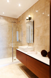 Willow 2 Light 15" Vanity in Matte Black in a room setting
