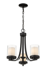 Willow 3 Light 16" Chandelier in Matte Black