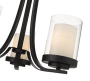 Willow 3 Light 16" Chandelier in Matte Black