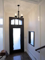 Willow 3 Light 16" Chandelier in Matte Black in a room setting