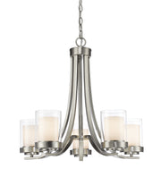 Willow 5 Light 25.25" Chandelier in Brushed Nickel