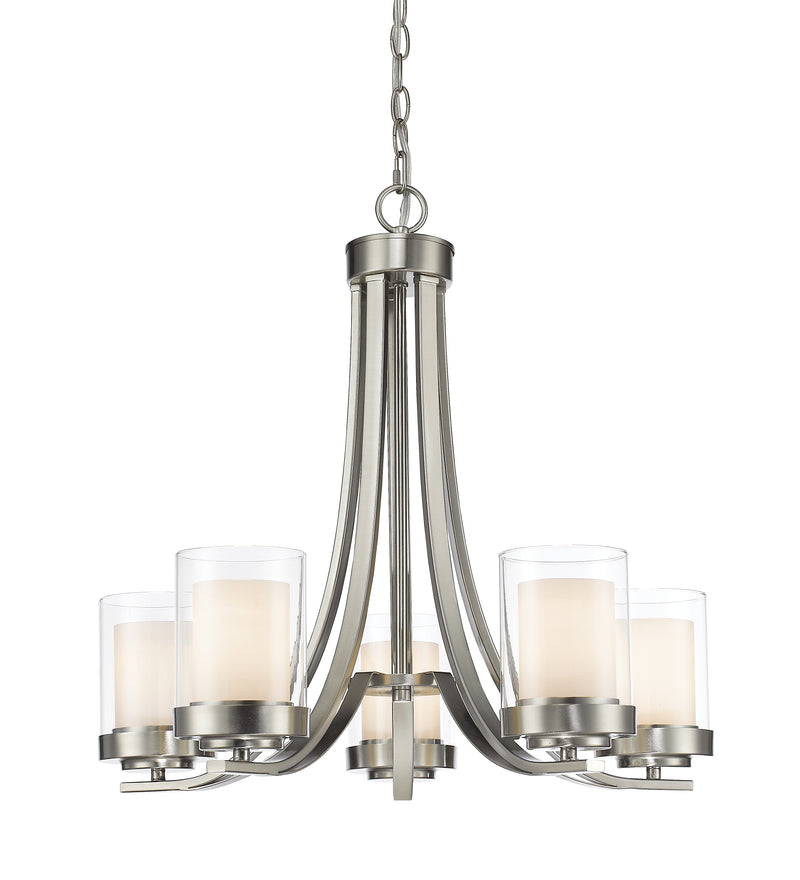 Willow 5 Light 25.25" Chandelier in Brushed Nickel