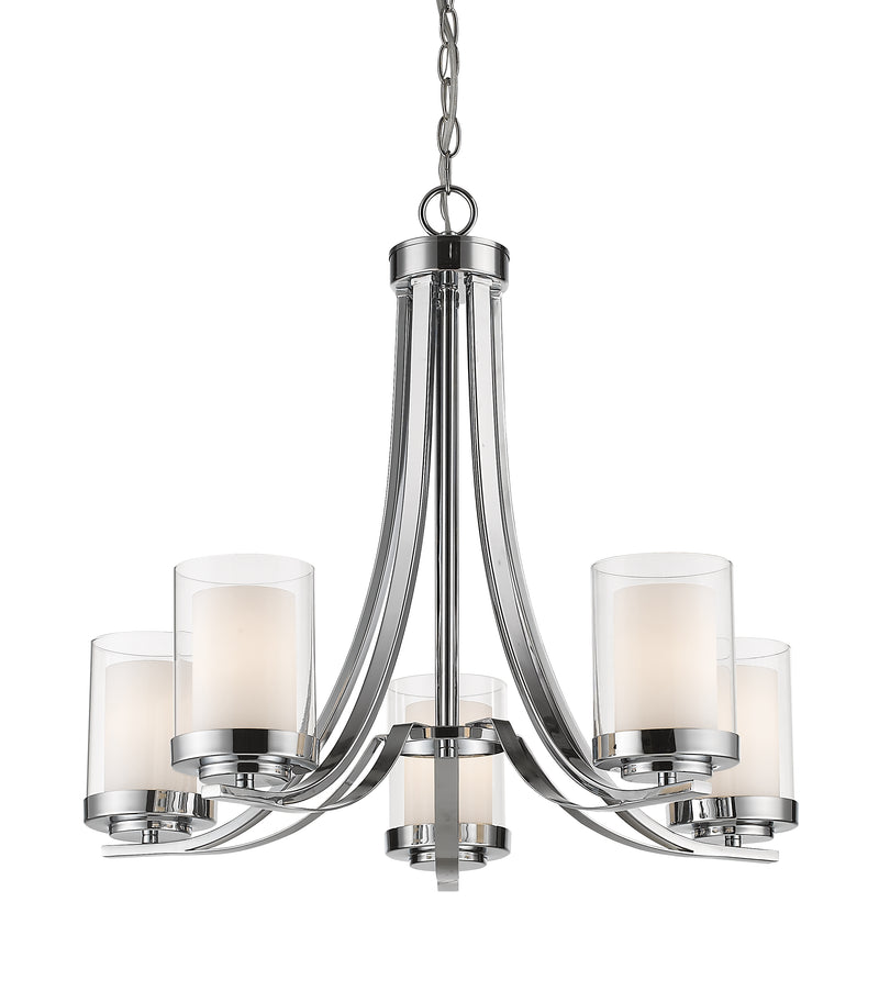 Willow 5 Light 25.25" Chandelier in Chrome