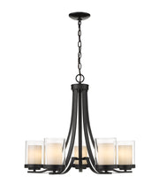 Willow 5 Light 25.25" Chandelier in Matte Black