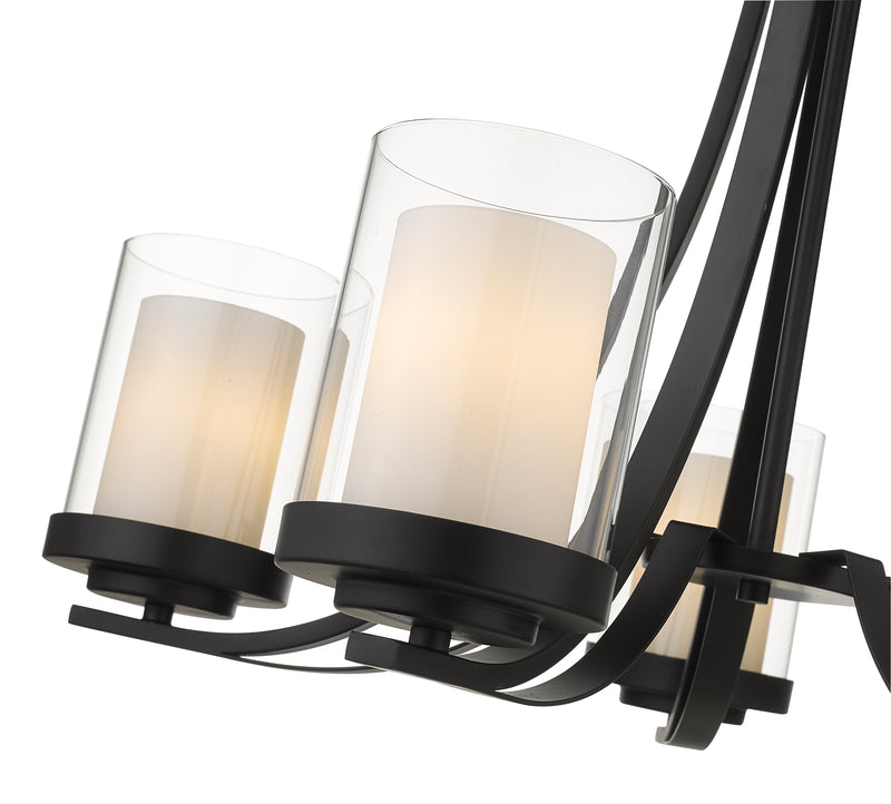 Willow 5 Light 25.25" Chandelier in Matte Black