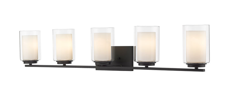 Willow 5 Light 40.5" Vanity in Matte Black