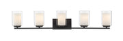 Willow 5 Light 40.5" Vanity in Matte Black