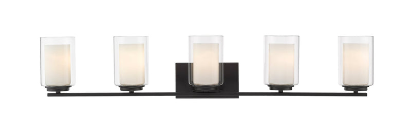 Willow 5 Light 40.5" Vanity in Matte Black