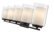 Willow 5 Light 40.5" Vanity in Matte Black