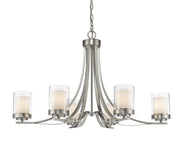 Willow 6 Light 35.25" Chandelier in Brushed Nickel
