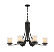 Willow 6 Light 35.25" Chandelier in Matte Black