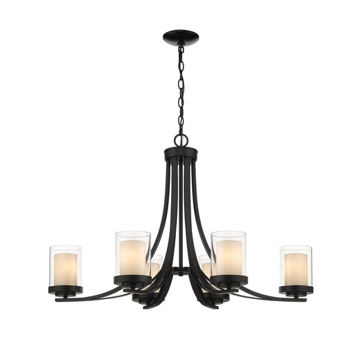 Willow 6 Light 35.25" Chandelier in Matte Black