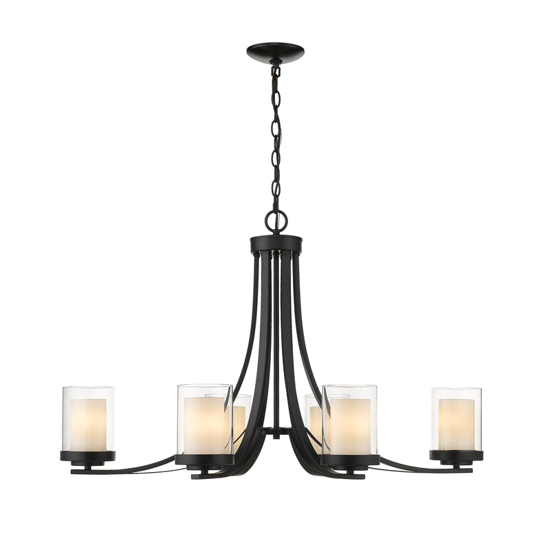 Willow 6 Light 35.25" Chandelier in Matte Black