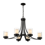 Willow 6 Light 35.25" Chandelier in Matte Black