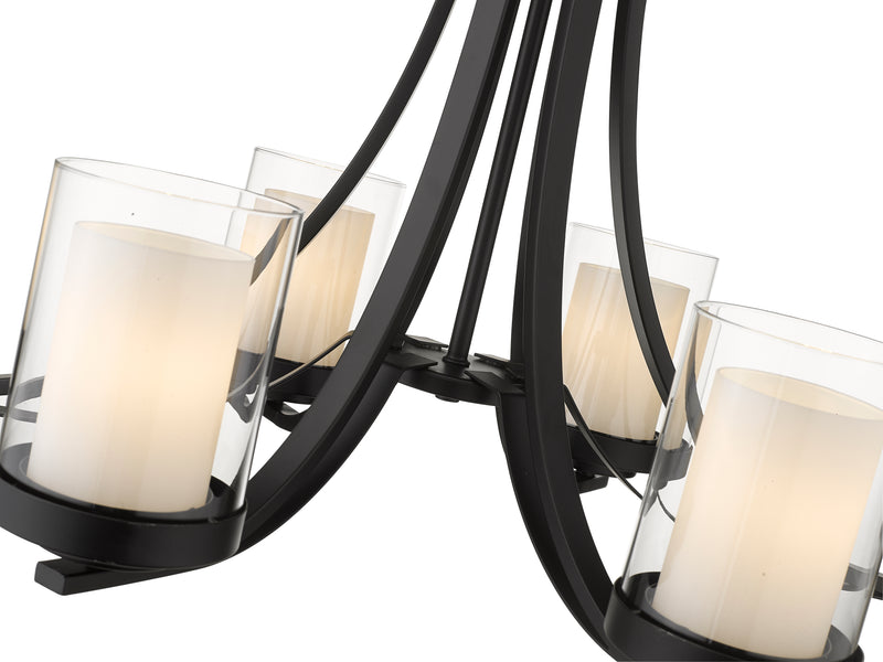 Willow 6 Light 35.25" Chandelier in Matte Black