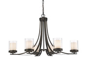 Willow 6 Light 35.25" Chandelier in Olde Bronze