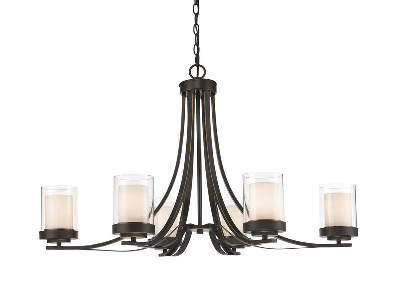 Willow 6 Light 35.25" Chandelier in Olde Bronze