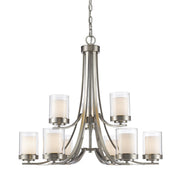 Willow 9 Light 31.25" Chandelier in Brushed Nickel