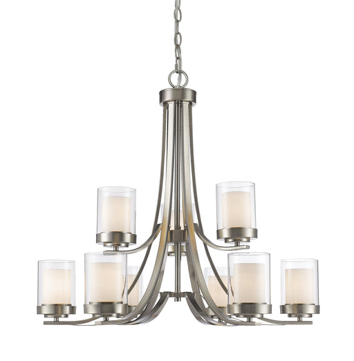Willow 9 Light 31.25" Chandelier in Brushed Nickel