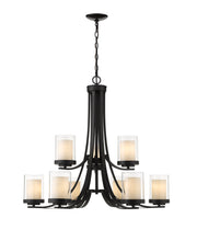 Willow 9 Light 31.25" Chandelier in Matte Black