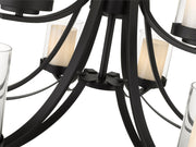Willow 9 Light 31.25" Chandelier in Matte Black