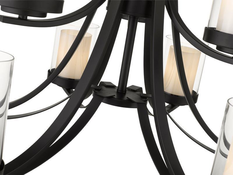 Willow 9 Light 31.25" Chandelier in Matte Black