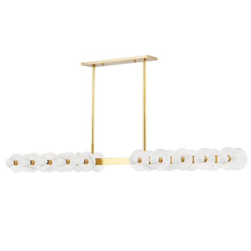 Austen 20-Light Linear Pendant in Aged Brass