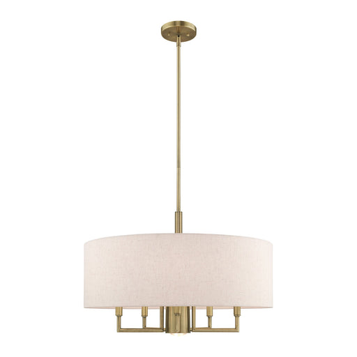 Monroe 24" Drum Chandelier in Antique Brass