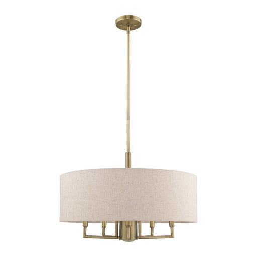Monroe 24" Drum Chandelier in Antique Brass
