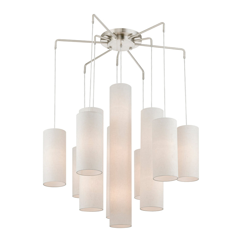 Strathmore 15-Light Foyer Pendant in Brushed Nickel