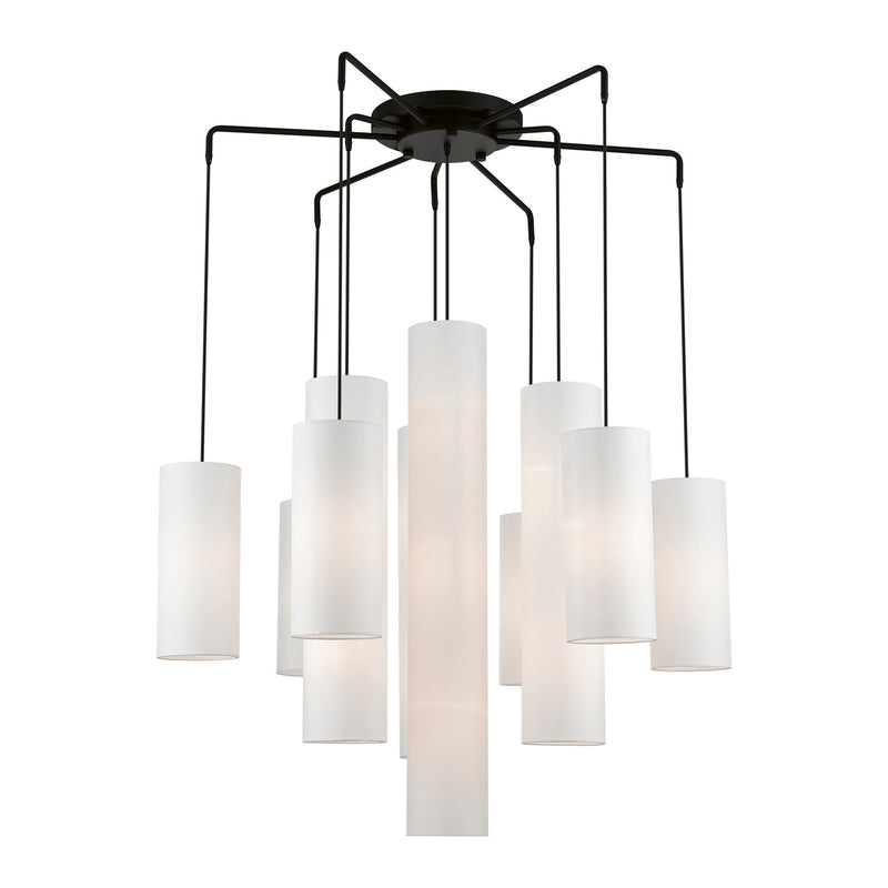 Strathmore 15-Light Foyer Pendant in Black